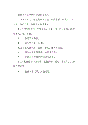 医院张力性气胸的护理应急预案.docx