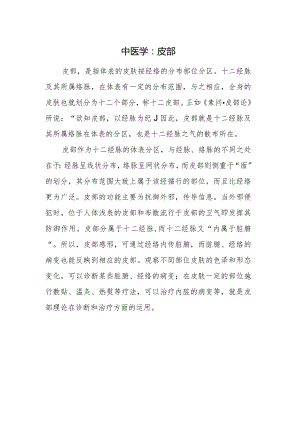 中医学：皮部.docx