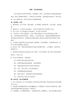 公司招聘、录用管理制度.docx