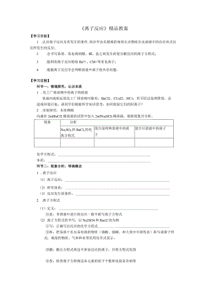 《离子反应》精品教案.docx