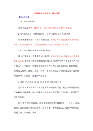 《邓稼先》知识梳理之重点理解.docx