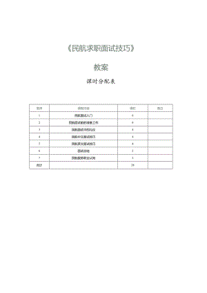 《民航求职面试技巧》教案第1课民航面试入门（一）.docx