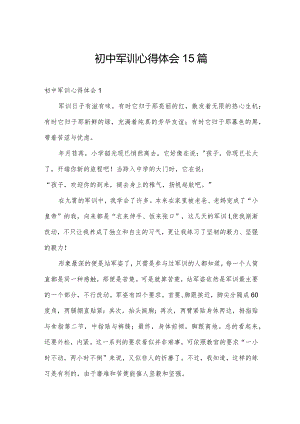 初中军训心得体会15篇.docx