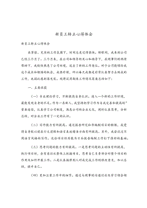 新员工转正心得体会.docx