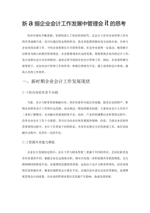 新时期企业会计工作发展中管理会计的思考.docx