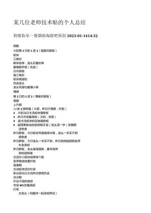 某几位老师技术贴的个人总结.docx