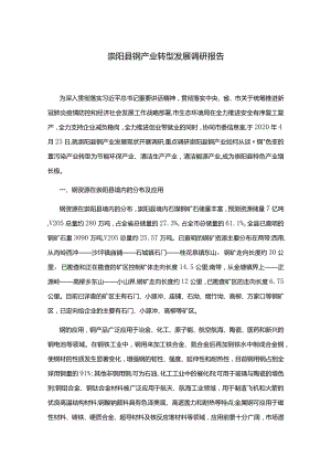 崇阳县钒产业转型发展调研报告.docx