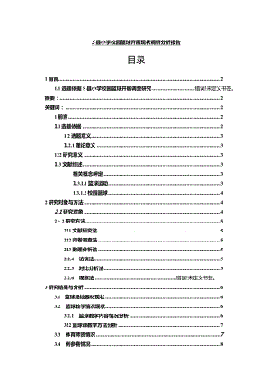 【S县小学校园篮球开展现状调查报告（附问卷）9100字】.docx