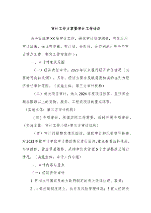 审计工作方案暨审计工作计划.docx