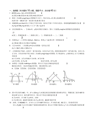 沪科版九年级上册--第21章-求二次函数的解析式-专题测试题-含答案.docx