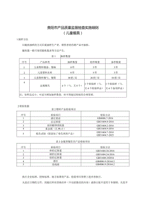40.贵阳市产品质量监督抽查实施细则（儿童餐具）.docx