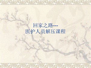 医护人员解压培训讲座PPT.ppt
