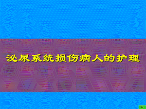 泌尿系统损伤病人的护理ppt.ppt