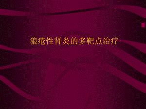 狼疮性肾炎的治疗.ppt