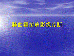 肺肺曲霉菌病影像学诊断.ppt