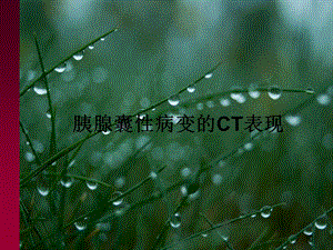 胰腺囊性病变.ppt