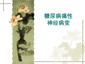 糖尿病痛性神经病变.ppt