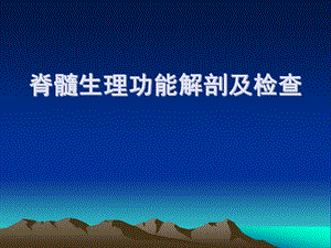 脊髓生理功能及检查.ppt.ppt