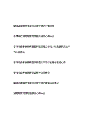 学习湖南考察调研重要讲话坚持立德树人和发展新质生产力、读懂实干笃行的赶考密码心得体会8篇.docx