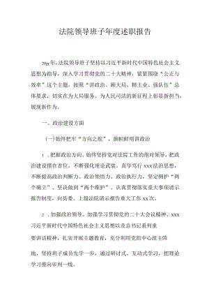 法院领导班子年度述职报告.docx