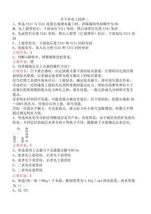 井下作业工技师二.docx