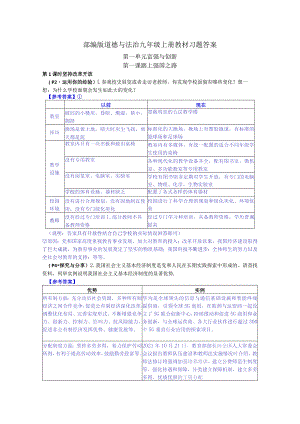 道德与法治九年级上册教材习题答案（定稿）11.12.docx