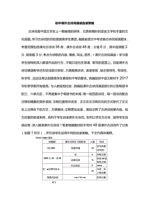初中课外古诗词诵读自读策略.docx