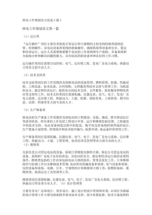 新核电工作规划范文优选5篇.docx