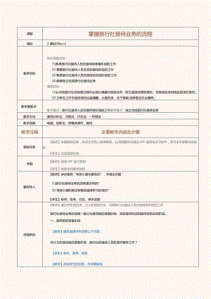 《旅行社经营与管理》教案第17课掌握旅行社接待业务的流程.docx