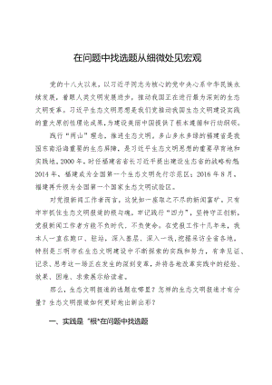 在问题中找选题从细微处见宏观.docx