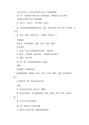 中国古代史重点识记（简易提纲版）.docx