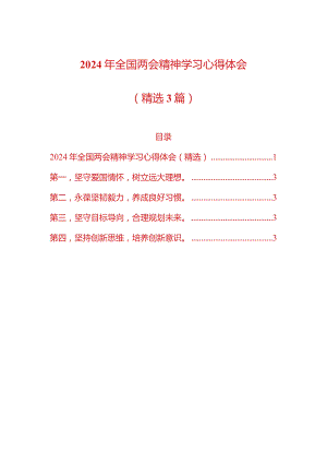2024年全国两会精神学习心得体会（精选3篇）.docx