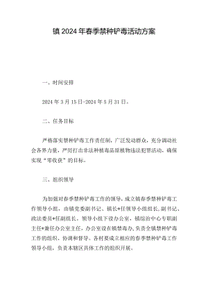 镇2024年春季禁种铲毒活动方案.docx