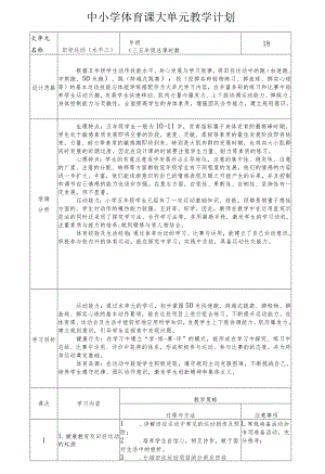 水平二五年级田径大单元设计----投掷游戏.docx