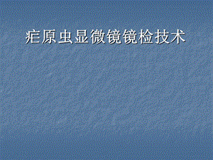 疟原虫显微镜镜检技术.ppt