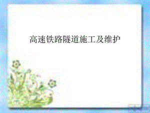高速铁路瓦斯地段隧道施工工艺.ppt