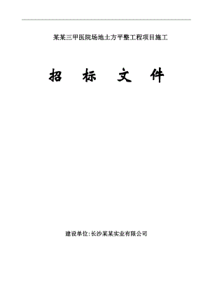 某场地土方平整工程项目施工招标文件.doc