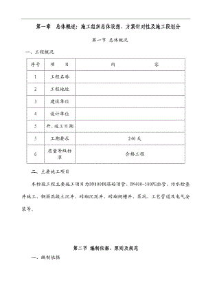 某市 污水管网工程 施工方案 完整版.doc