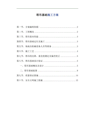 某宿舍楼塔吊基础施工方案.doc