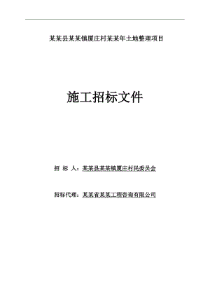 某土地整理项目施工招标文件.doc