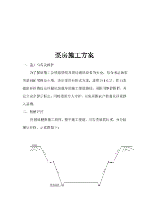某铁路沿线泵房施工方案.doc