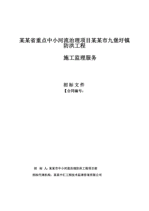 江西某河流治理项目防洪工程施工招标文件.doc