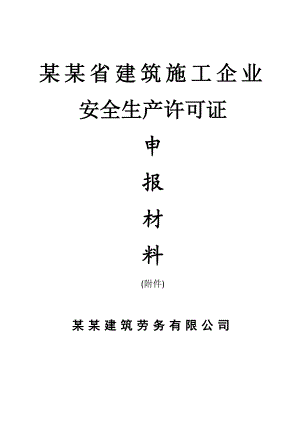 江苏某公司建筑施工企业安全生产许可证申报材料(附件)secret.doc