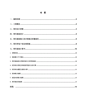 黑龙江某剪力墙结构住宅楼塔吊基础施工方案(附示意图、计算书).doc