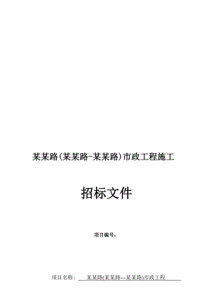 义乌市口岸路市政工程施工招标文件.doc