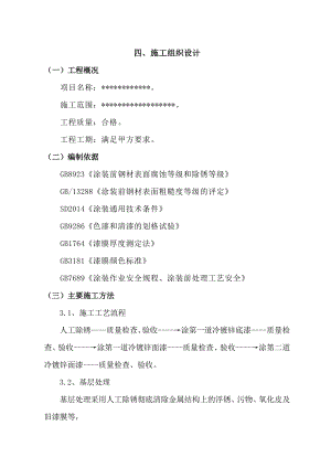 仪表除锈防腐施工组织设计.doc