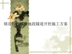 熔岩特殊地质地段隧道开挖施工方案.ppt