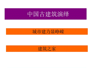中国古建筑演绎：城市建力显峥嵘.ppt