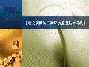 4建设项目施工期环境监理技术导则.ppt