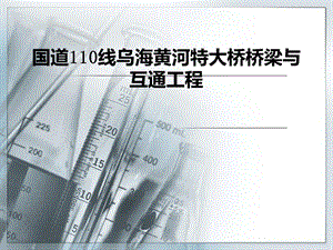 国道110线乌海黄河特大桥桥梁与互通工程主墩钢板桩围堰方案.ppt